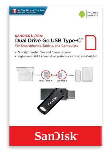 فلش OTG سن دیسک 64 گیگ Ultra Dual Drive GO