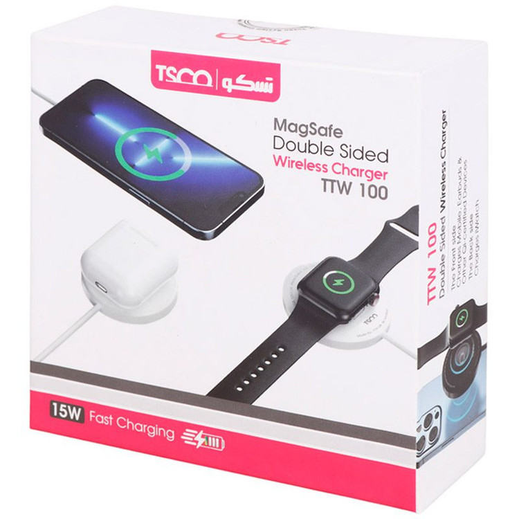 شارژر بی سیم فست شارژ تسکو مدل TSCO TTW 100 15W