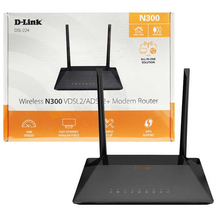 مودم روتر بی سیم ADSL2 Plus و VDSL2 دی لینک DSL-224