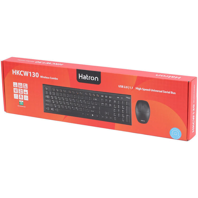 کیبورد و ماوس بی سیم هترون مدل HKCW130