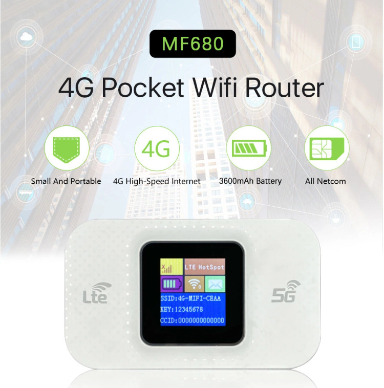 مودم سیمکارت خور بی سیم قابل حمل 4G/5G LTE مدل MF68E PRO