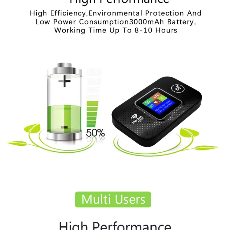 مودم سیمکارت خور بی سیم قابل حمل 4G/5G LTE مدل MF68E PRO