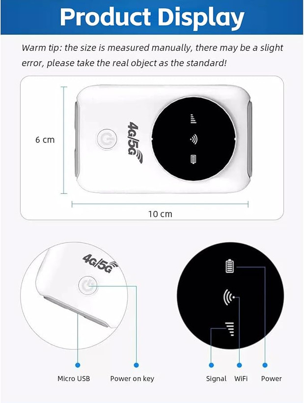 مودم سیمکارت خور بی سیم قابل حمل 4G/5G LTE مدل D3200