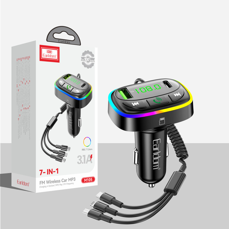 شارژر فندکی + FM Player بلوتوثی Earldom ET-M105