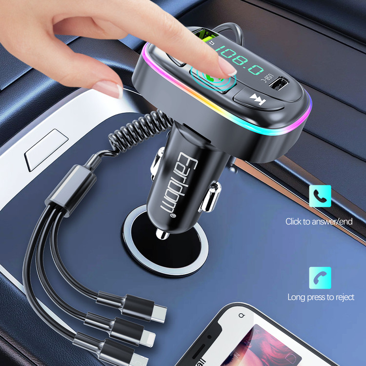 شارژر فندکی + FM Player بلوتوثی Earldom ET-M105