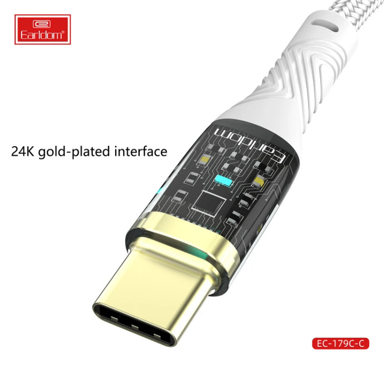 کابل شارژ تایپ سی به تایپ سی Earldom EC-179C-C 100w