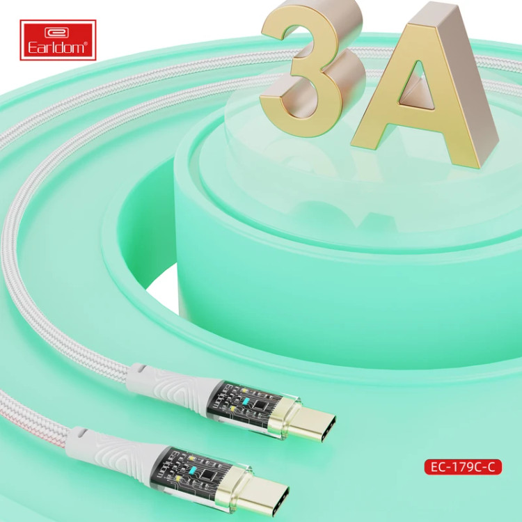 کابل شارژ تایپ سی به تایپ سی Earldom EC-179C-C 100w