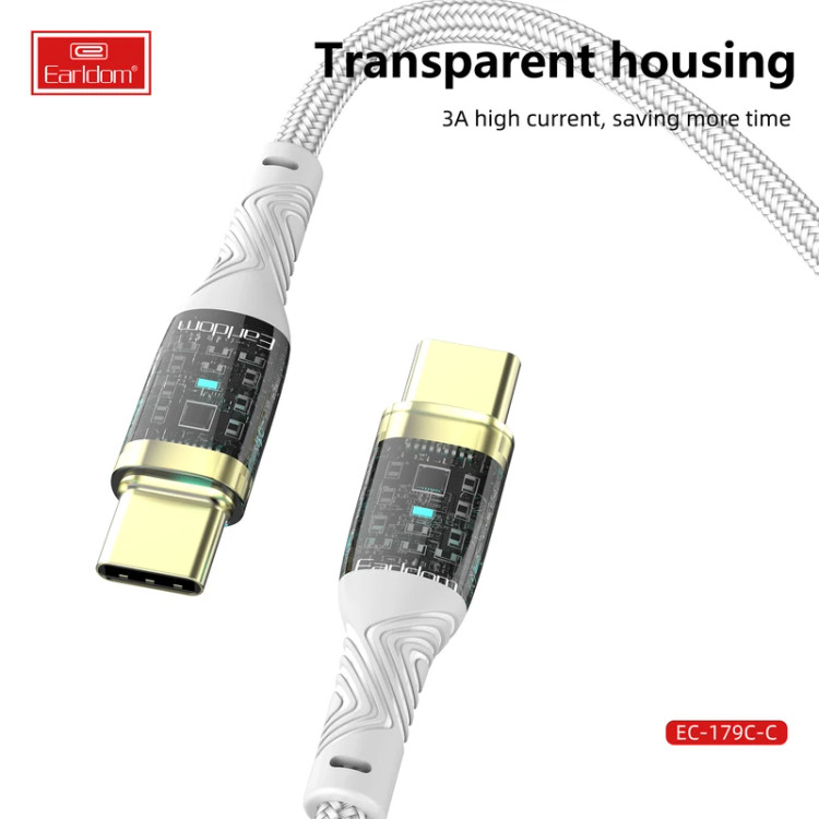 کابل شارژ تایپ سی به تایپ سی Earldom EC-179C-C 100w