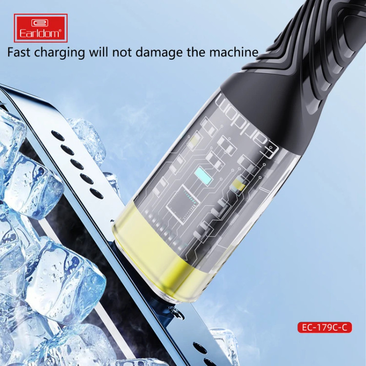 کابل شارژ تایپ سی به تایپ سی Earldom EC-179C-C 100w