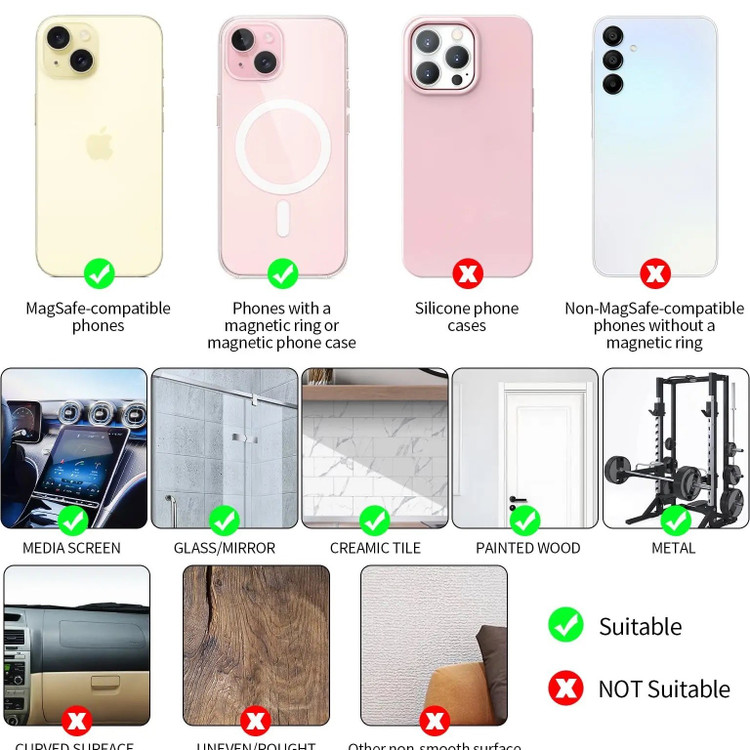 نگهدارنده گوشی با مکش شارژی مدل Vacuum Suction Phone Holder X8/X8Q