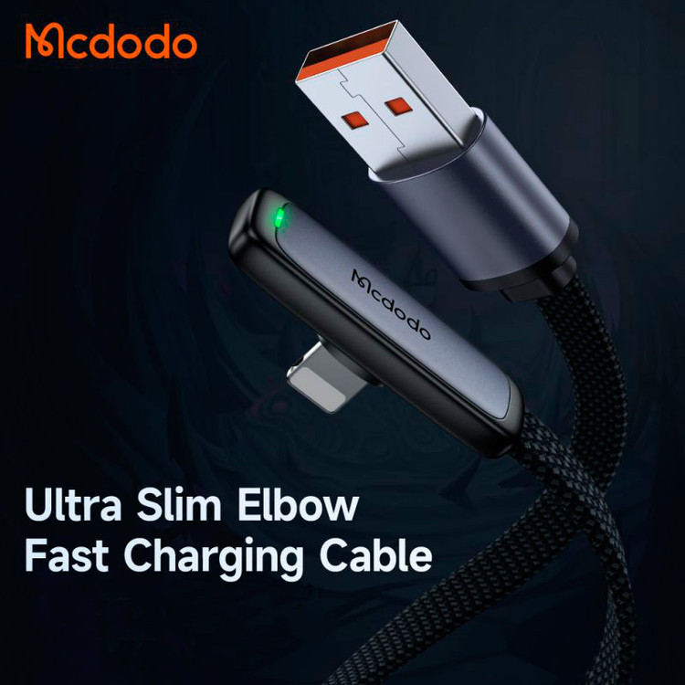 کابل آیفونی فست شارژ Mcdodo CA-2790 3A 1.2m یکسر L