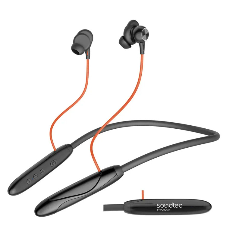 هندزفری بلوتوث گردنی Porodo Soundtec PD-STWLEP046-BK
