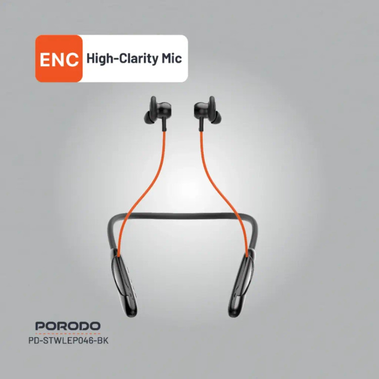 هندزفری بلوتوث گردنی Porodo Soundtec PD-STWLEP046-BK