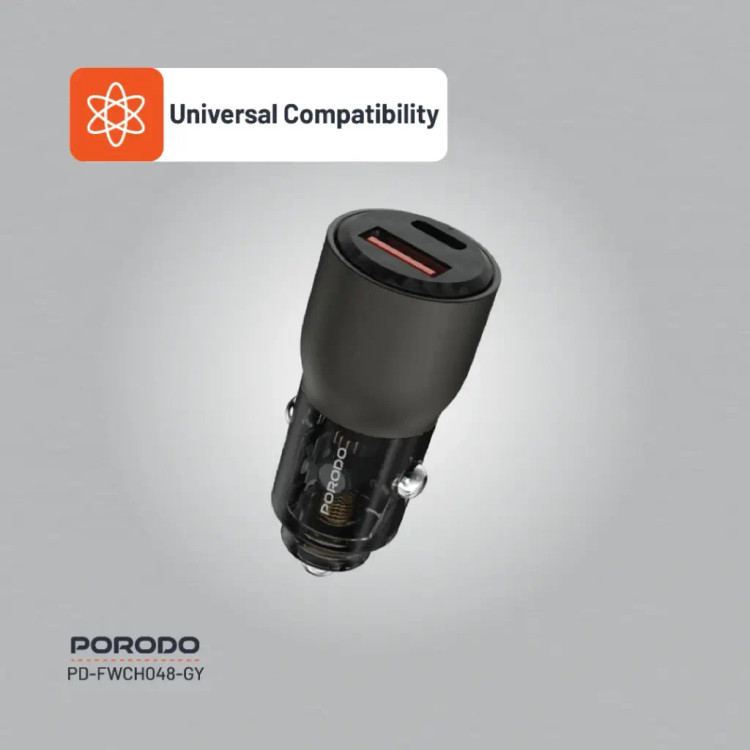 شارژر فندکی 95W شفاف Porodo PD-FWCH048