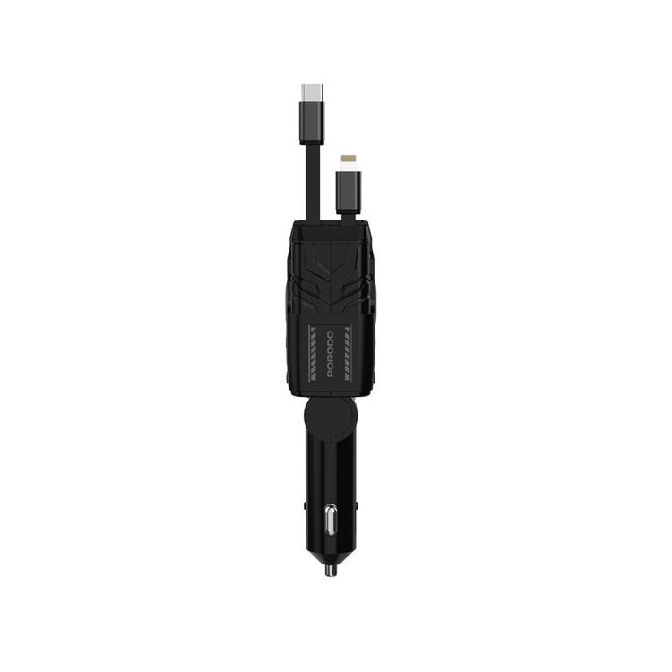 شارژر فندکی و کابل فست Porodo PDFWCH029 66W