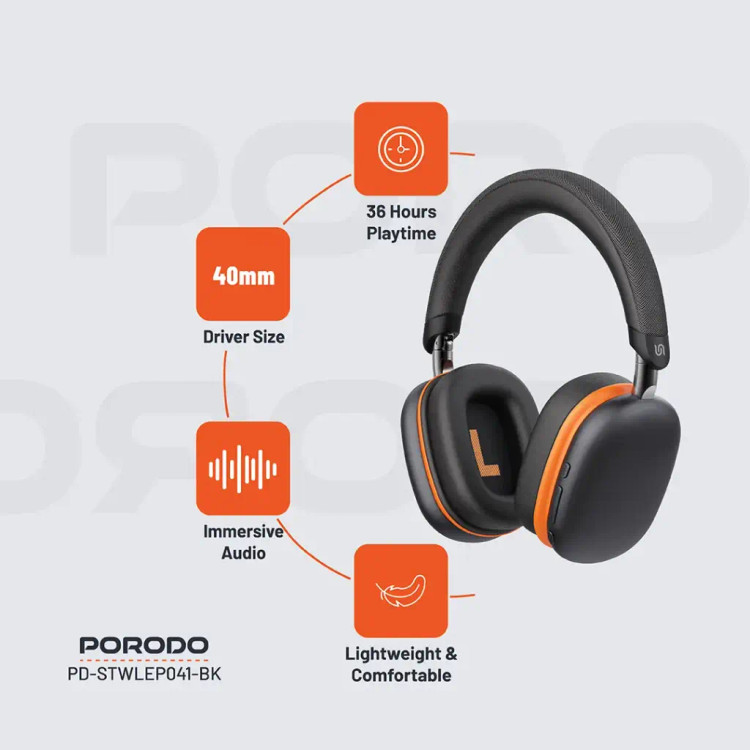 هدفون بی سیم Porodo Soundtec Vibe PD-STWLEP041