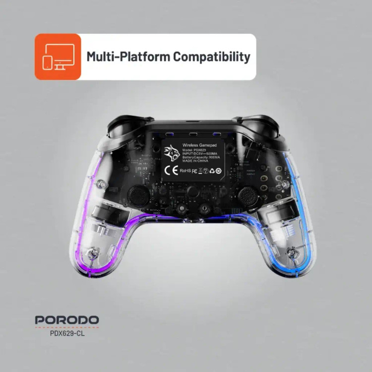 دسته بازی Porodo PDX629 Gaming Crystal Shell PS4