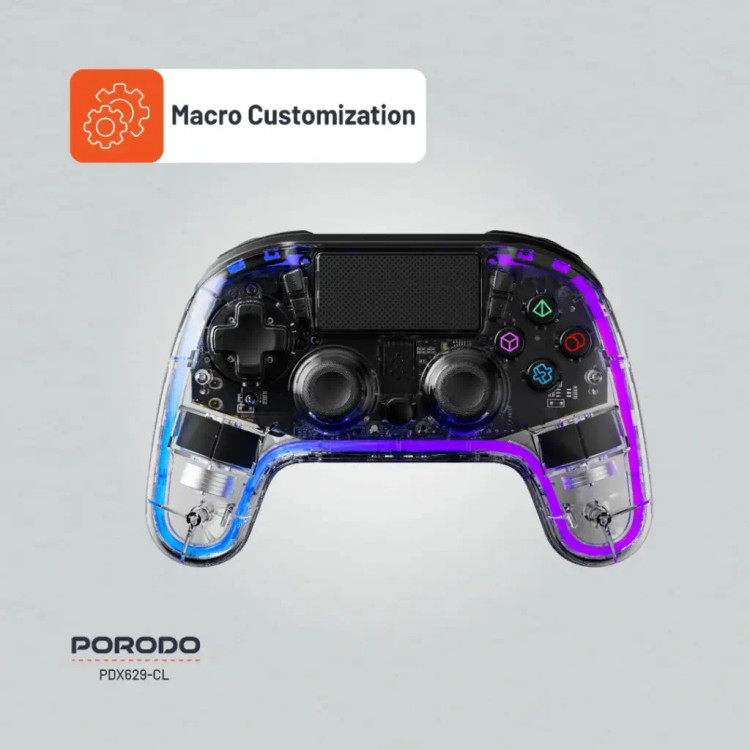 دسته بازی Porodo PDX629 Gaming Crystal Shell PS4