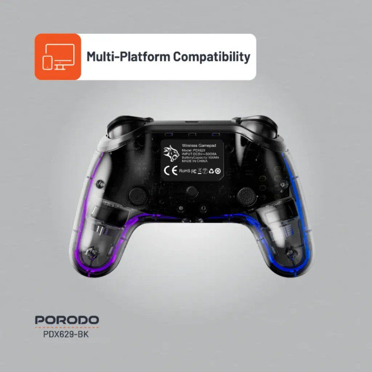 دسته بازی Porodo PDX629 Gaming Crystal Shell PS4
