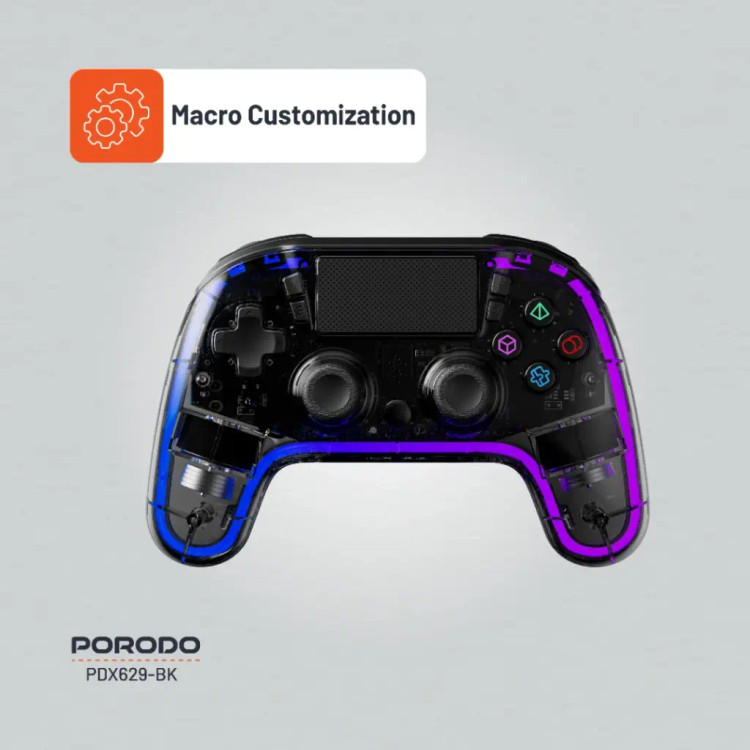 دسته بازی Porodo PDX629 Gaming Crystal Shell PS4
