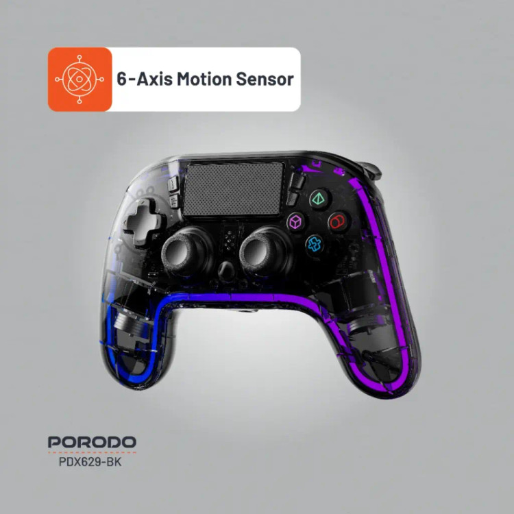دسته بازی Porodo PDX629 Gaming Crystal Shell PS4