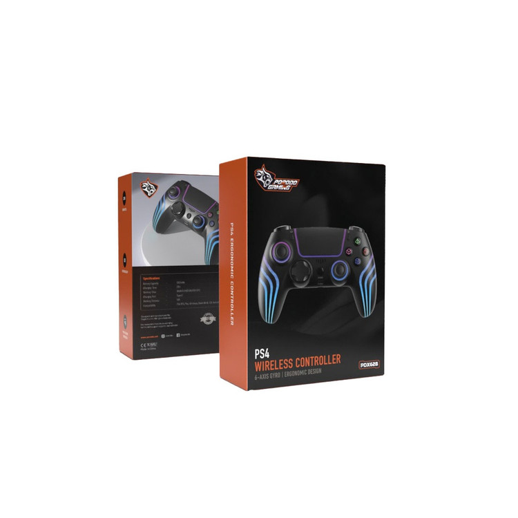 دسته بازی بیسیم Porodo PDX628 Gaming PS4 6-Axis Gyro & Ergonomic Design