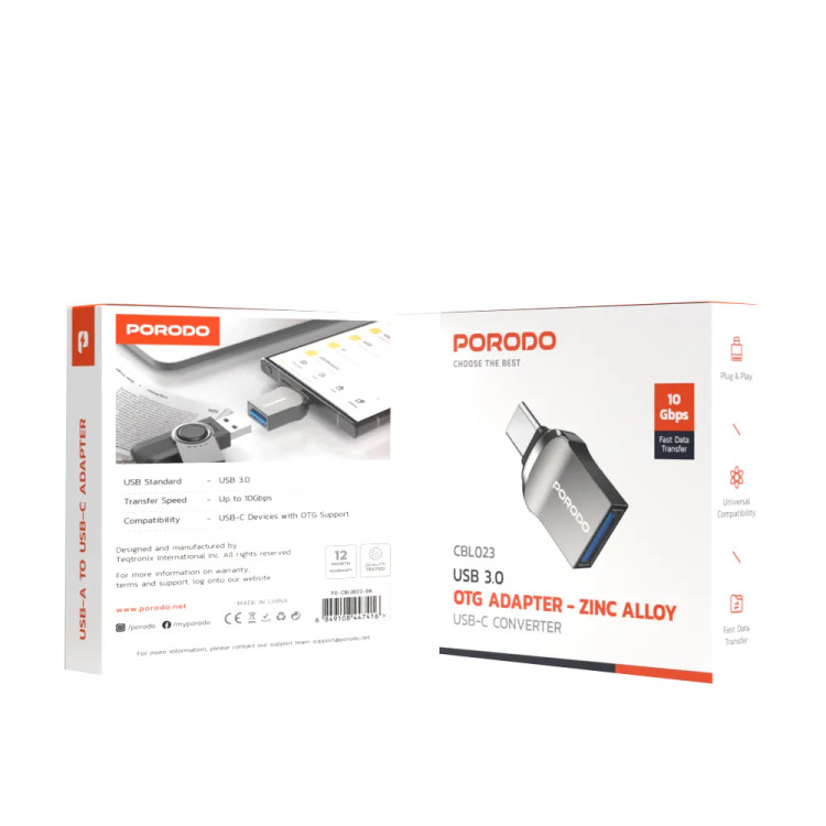 تبدیل Porodo PD-CBL0023 USB-C OTG