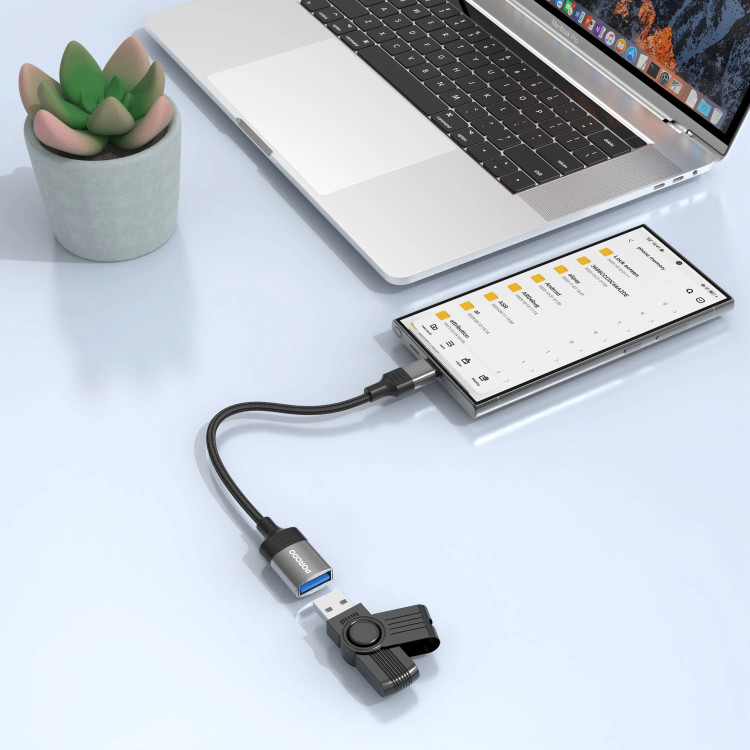 تبدیل Porodo PD-CBL0020 USB-C OTG