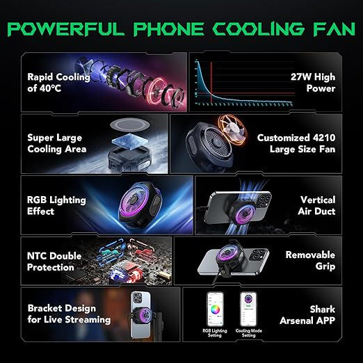 فن خنک کننده رادیاتوری گوشی Black Shark Magnetic Cooler 4 Pro