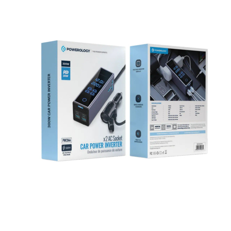 اینورتر خودرو 300 واتی Powerology PWCUQC044