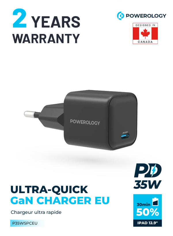آداپتور فست شارژ Powerology P35WSPCEU 35W