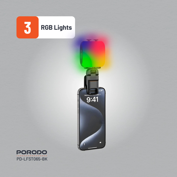 چراغ گیره ای موبایل Porodo PD-LFST065