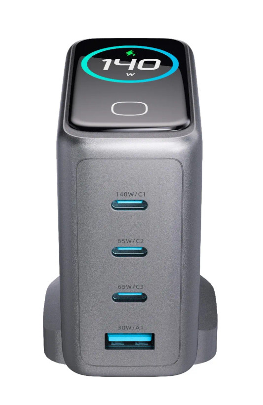 شارژر دیواری پاورولوژی Powerology PWGAN140WBK Voltflow GaN PD 140W