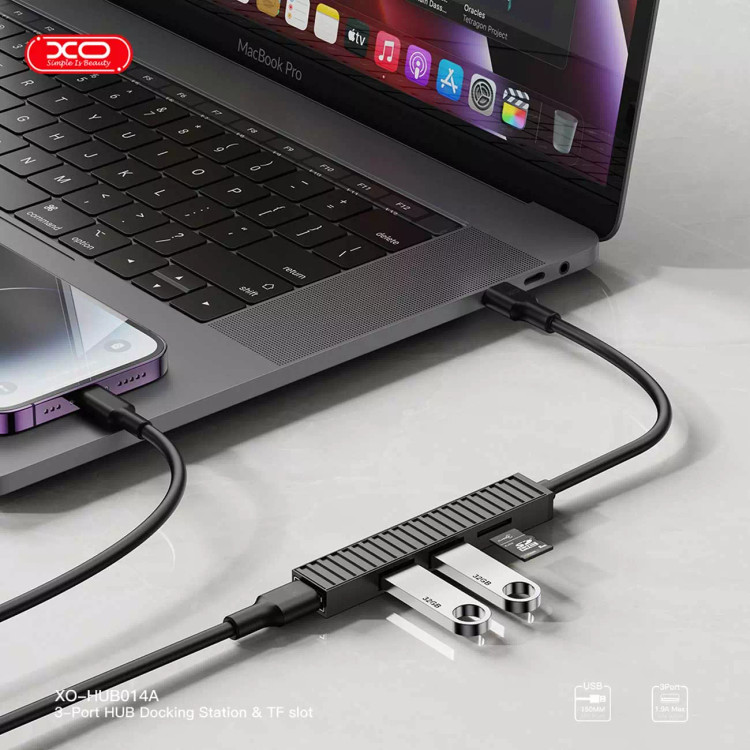 هاب 4 پورت USB 3.0 ایکس او XO-HUB014A