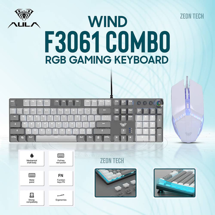 کیبورد و موس گیمینگ آئولا F3061