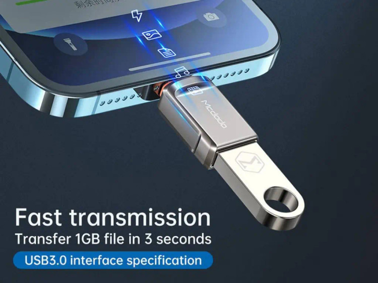 تبدیل USB3.0 OTG به لایتنینگ مک دودو OT-8600