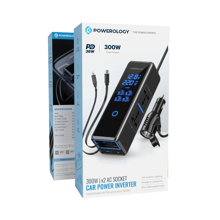 اینورتر خودرو 300 واتی Powerology PWCPI300W