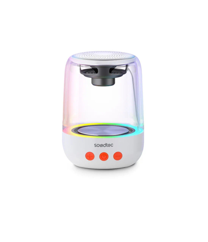 اسپیکر بلوتوث Porodo Soundtec Crystal-Glow PDSTC7WH