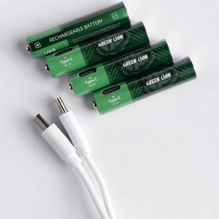 باتری چهارتایی نیم قلمی شارژی Green Lion GNRGBAAA AAA 500mWh