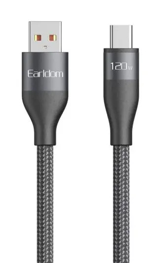 کابل تایپ سی فست شارژ 120 وات ارلدام EC-212C طول 1 متر