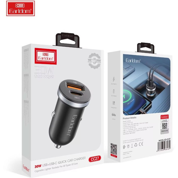شارژر فندکی 30 وات ارلدام ES-CC27
