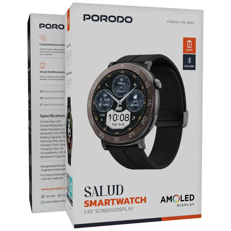 ساعت هوشمند Porodo Salud PDSWT67