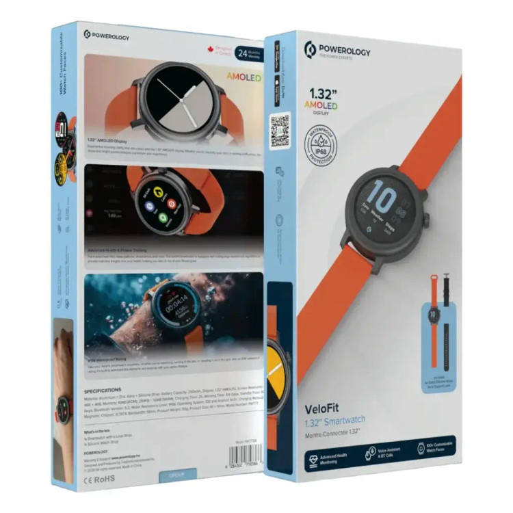 ساعت هوشمند ۱.۳۲ اینچ Powerology VeloFit PWT77