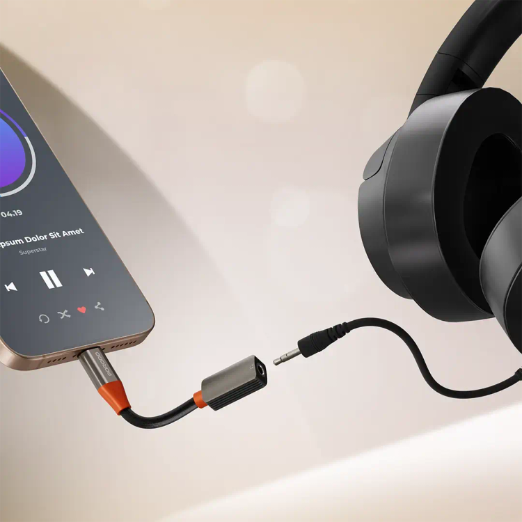 تبدیل جک 3.5 به تایپ سی Porodo AudioLink PDETK16
