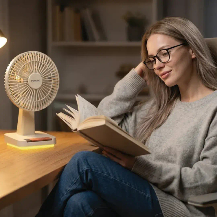پنکه رومیزی قابل حمل Porodo Lifestyle Chillo PDLFSTDF1