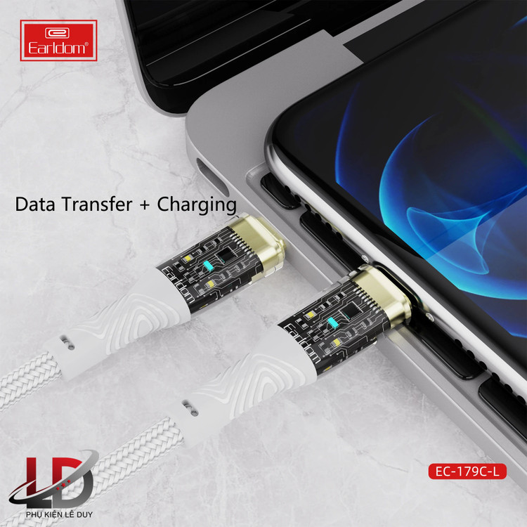 کابل شارژ تایپ سی به لایتنینگ Earldom EC-179C-L PD 30W