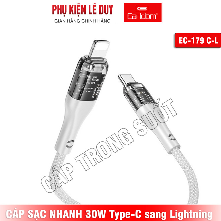 کابل شارژ تایپ سی به لایتنینگ Earldom EC-179C-L PD 30W