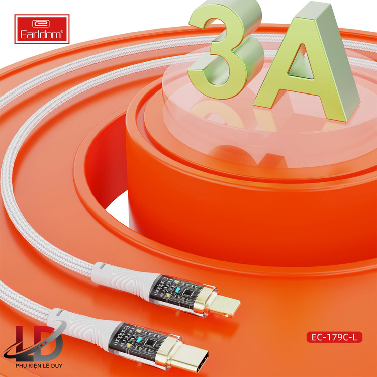 کابل شارژ تایپ سی به لایتنینگ Earldom EC-179C-L PD 30W