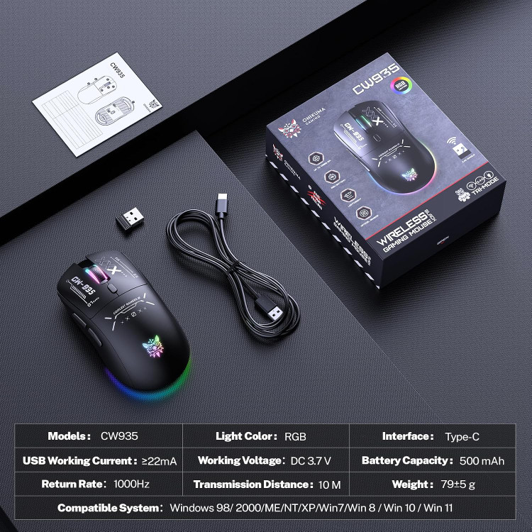 موس گیمینگ سه حالته Onikuma CW935