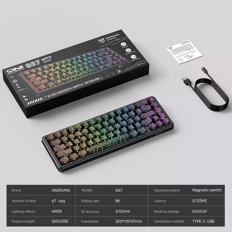 کیبورد مکانیکال گیمینگ Onikuma G67